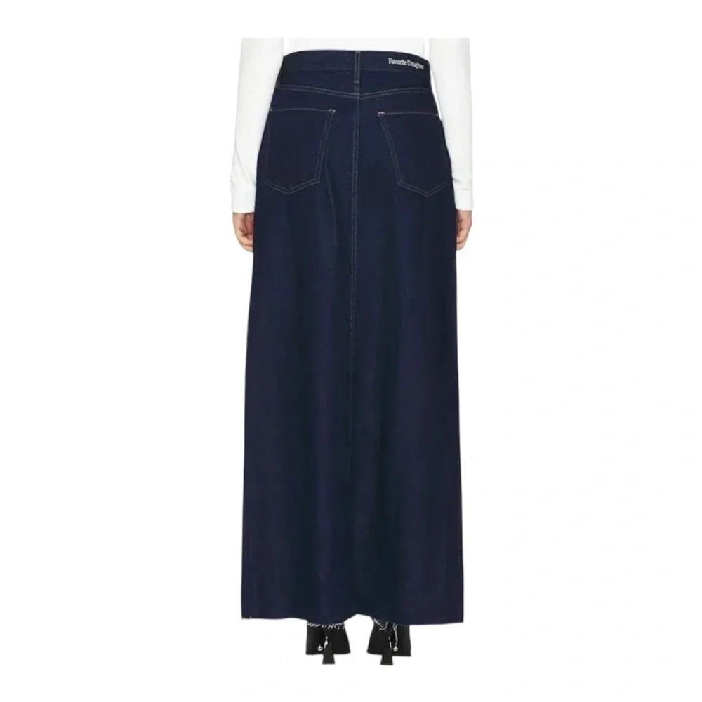 FAVORITE DAUGHTER The Sunny Low Slung A line Maxi Denim Skirt Size 26 NWT